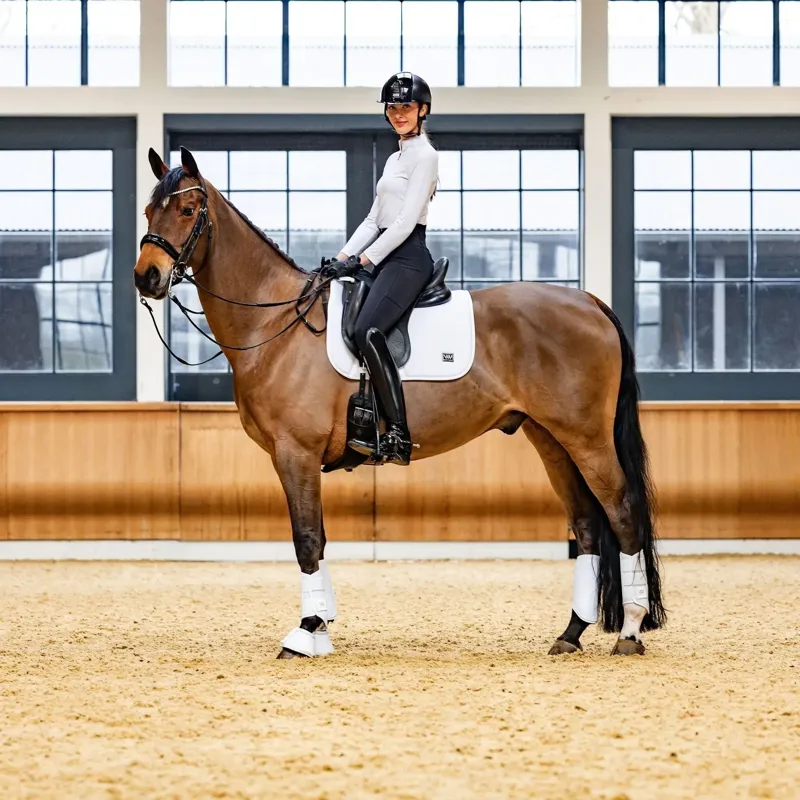 Woof Wear Elite Comfort Mesh Dressage Saddle Pad - White-2