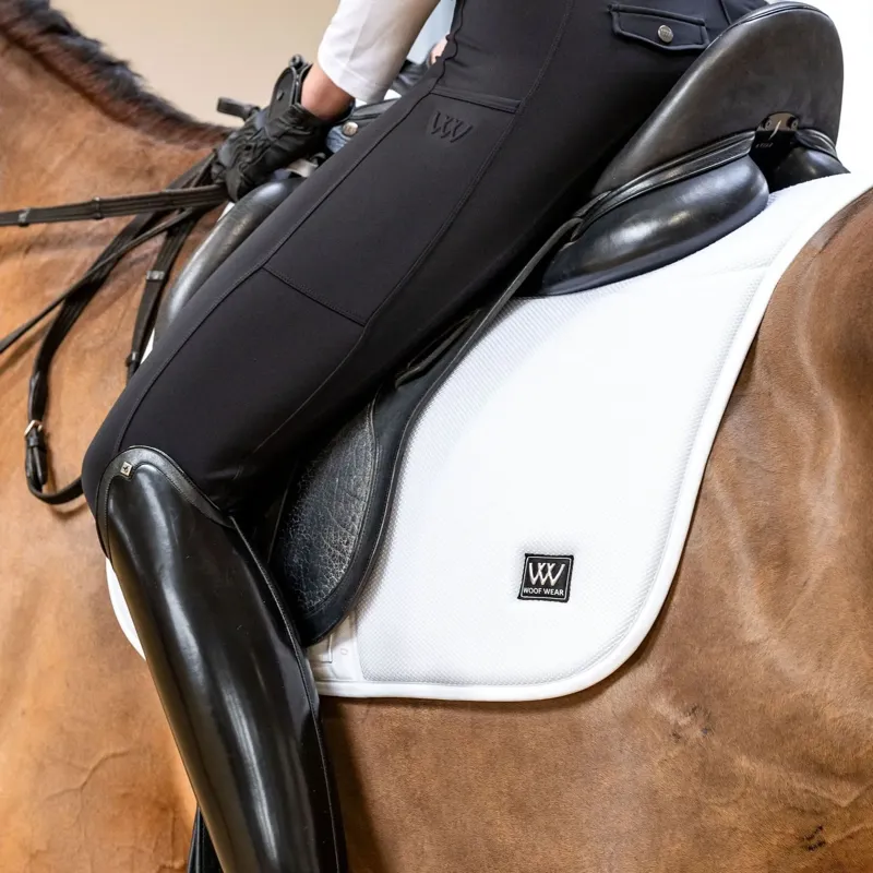 Woof Wear Elite Comfort Mesh Dressage Saddle Pad - White-3