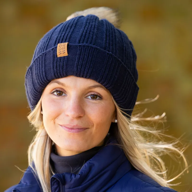 Woof Wear Furrow Women's Waterproof Beanie - Navy-2