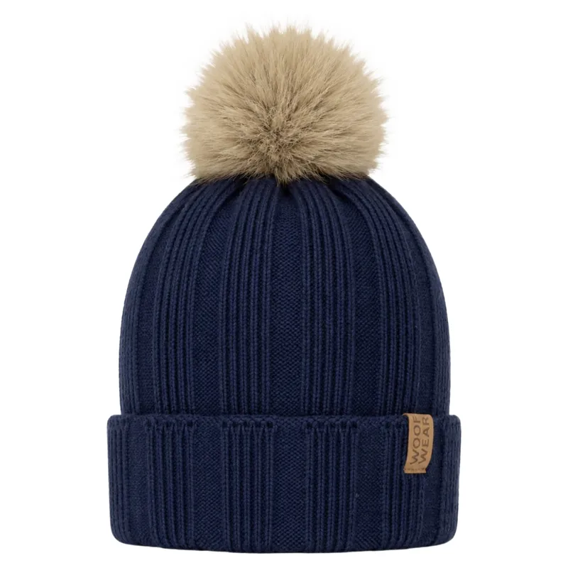 Woof Wear Furrow Women's Waterproof Beanie - Navy-1