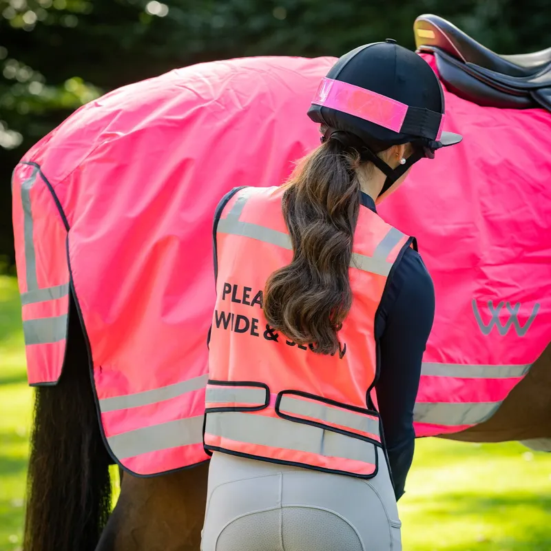 Woof Wear Hi-Vis Waterproof Exercise Sheet - Pink-1