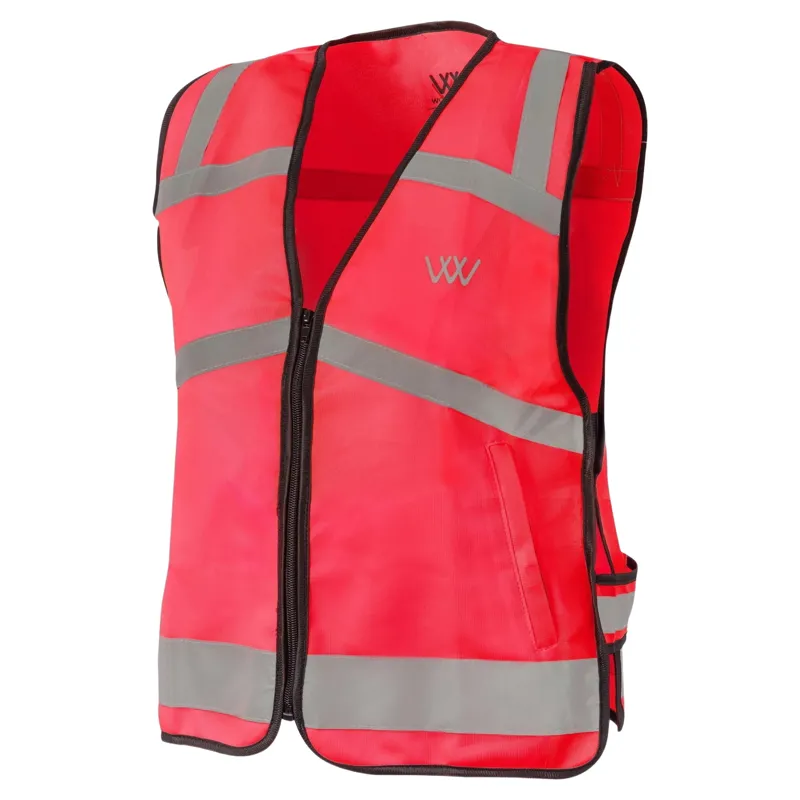 Woof Wear Hi-Viz Adult Riding Vest - Pink-2