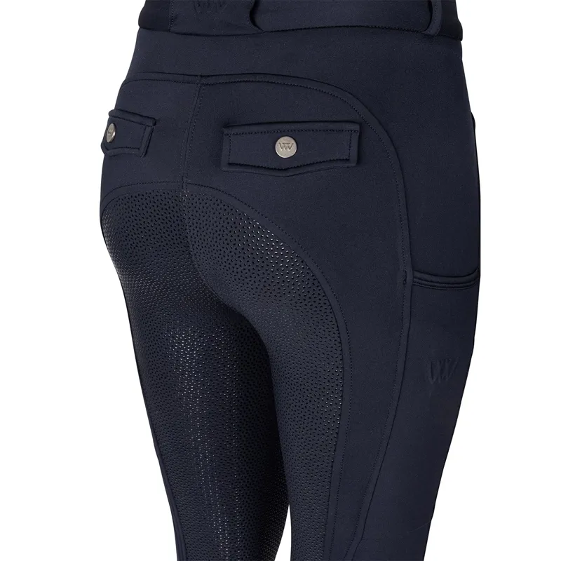 Woof Wear Hybrid II Full Grip Women's Riding Tights - Navy-3
