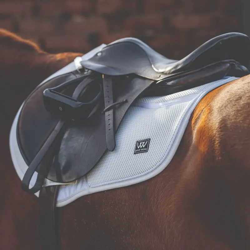Woof Wear iVent Close Contact Saddle Pad - White-3
