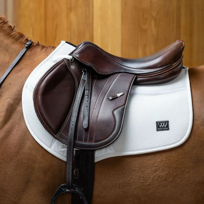 Woof Wear iVent Close Contact Saddle Pad - White-6
