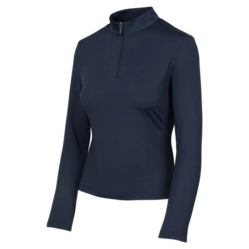 Woof Wear iVent Long Sleeve Women's Riding Shirt - Navy-2
