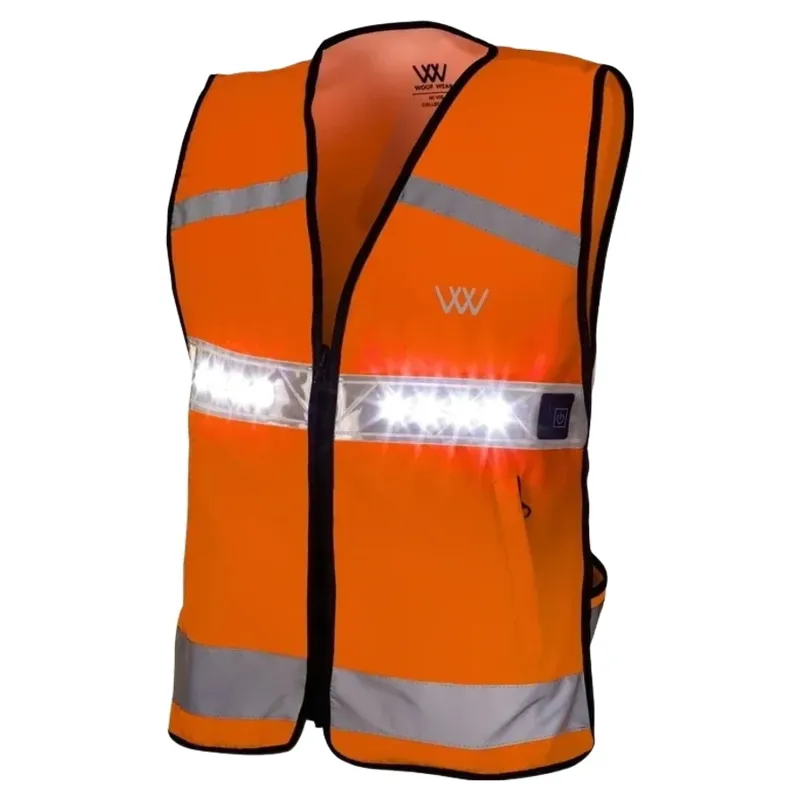 Woof Wear Junior LED HiViz Riding Vest - Orange