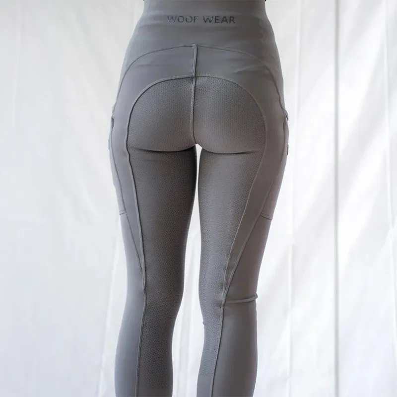 Woof Wear Original Full Grip Women's Riding Tights - Slate-1