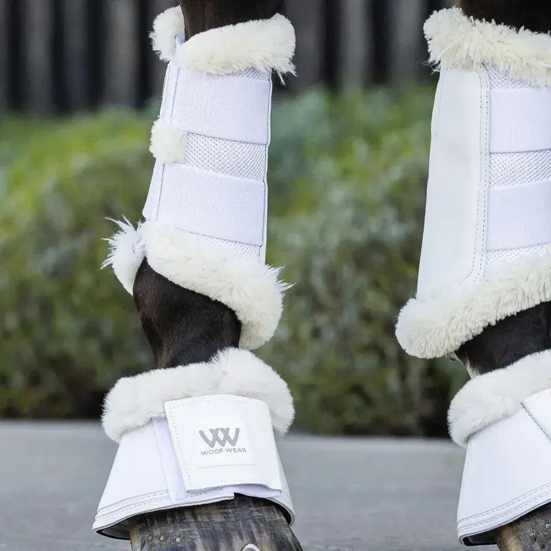 Woof Wear Pro Faux Sheepskin Bell Boots - White-1