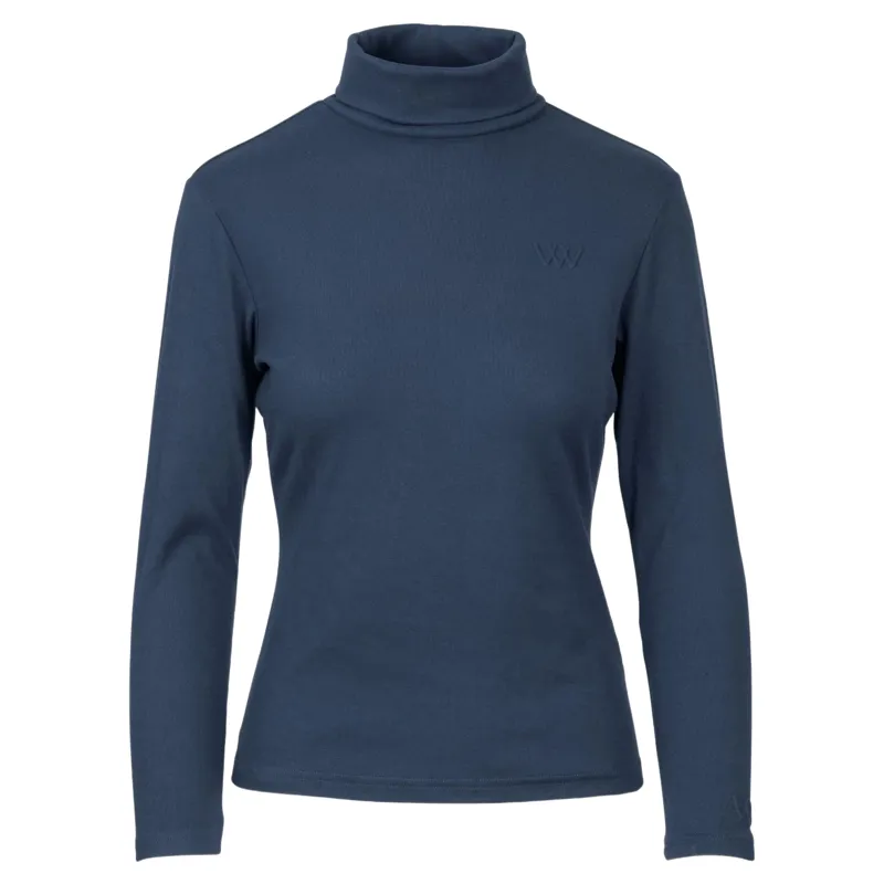 Woof Wear Mock Neck Womens Shirt - Navy-2