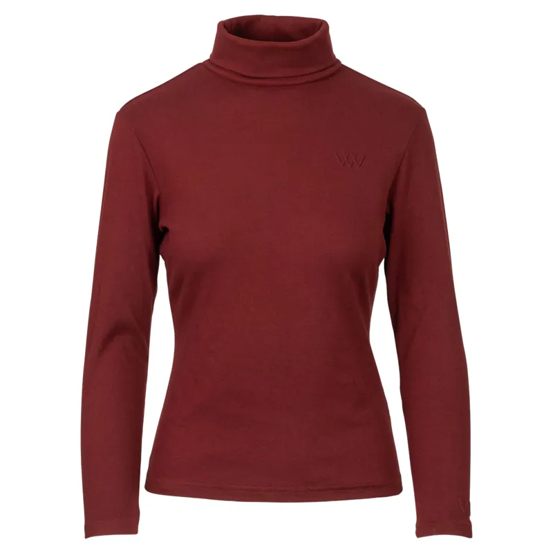 Woof Wear Women's Mock Neck Shirt - Plum-1