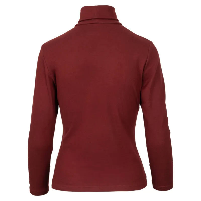 Woof Wear Women's Mock Neck Shirt - Plum-2