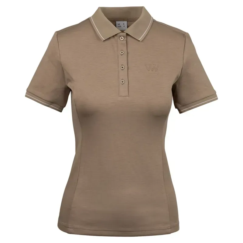 Woof Wear Tech Womens Short Sleeve Polo Shirt - Stone-1