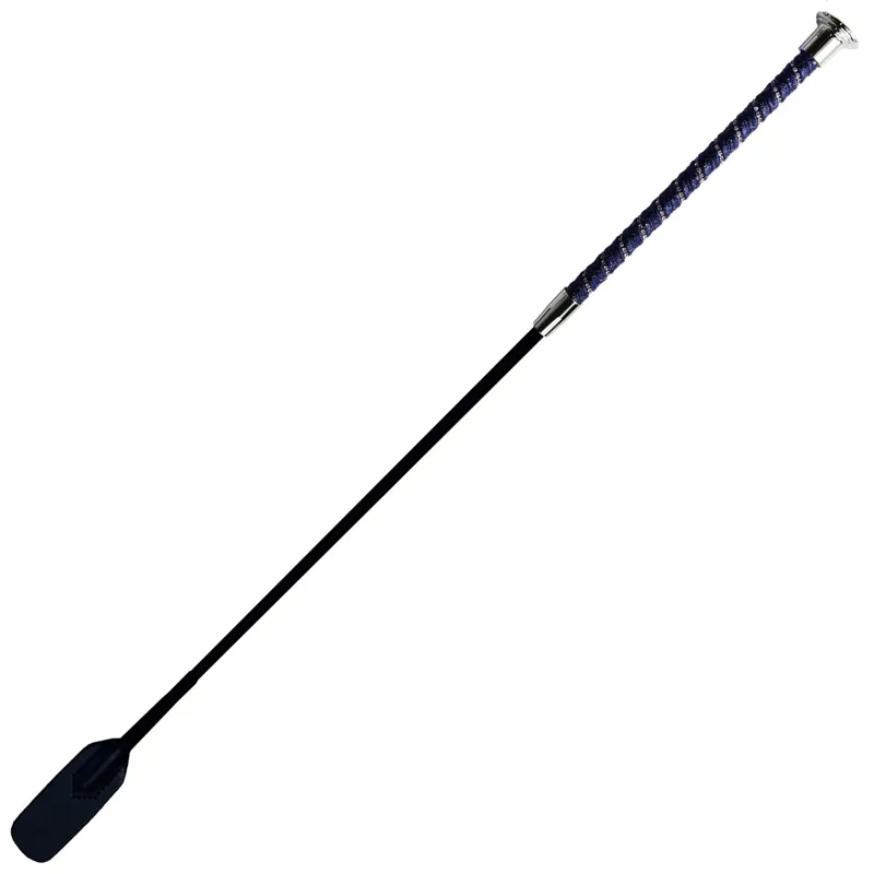 Woof Wear Twisted Riding Whip-Navy/Silver
