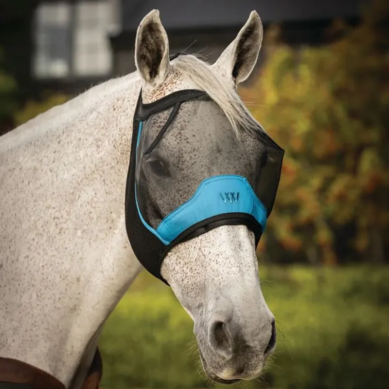 Woof Wear UV Fly Mask Without Ears - Black and Turquoise