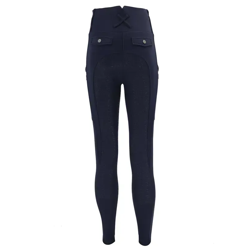 Woof Wear Vision Full Grip Women's Riding Tights - Navy-2
