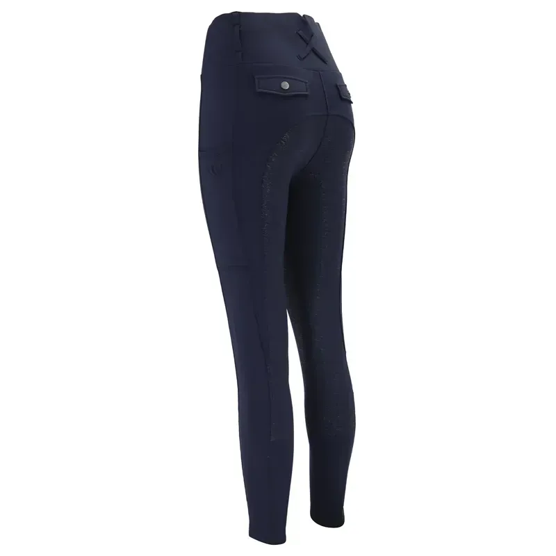 Woof Wear Vision Full Grip Women's Riding Tights - Navy-3