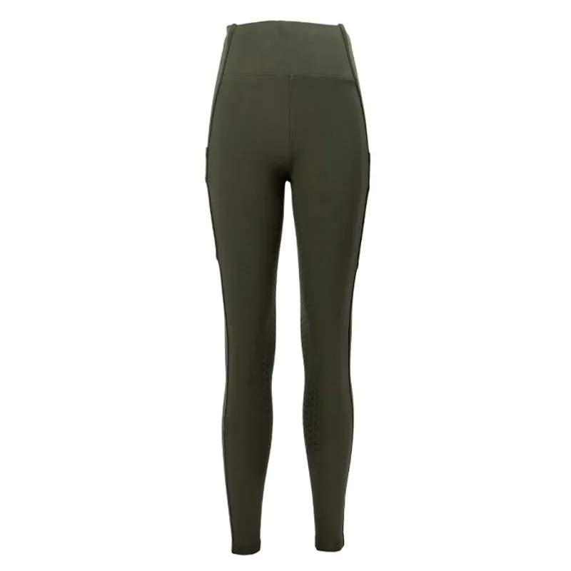 Woof Wear Winter Full Grip Women's Riding Tights - Olive-1