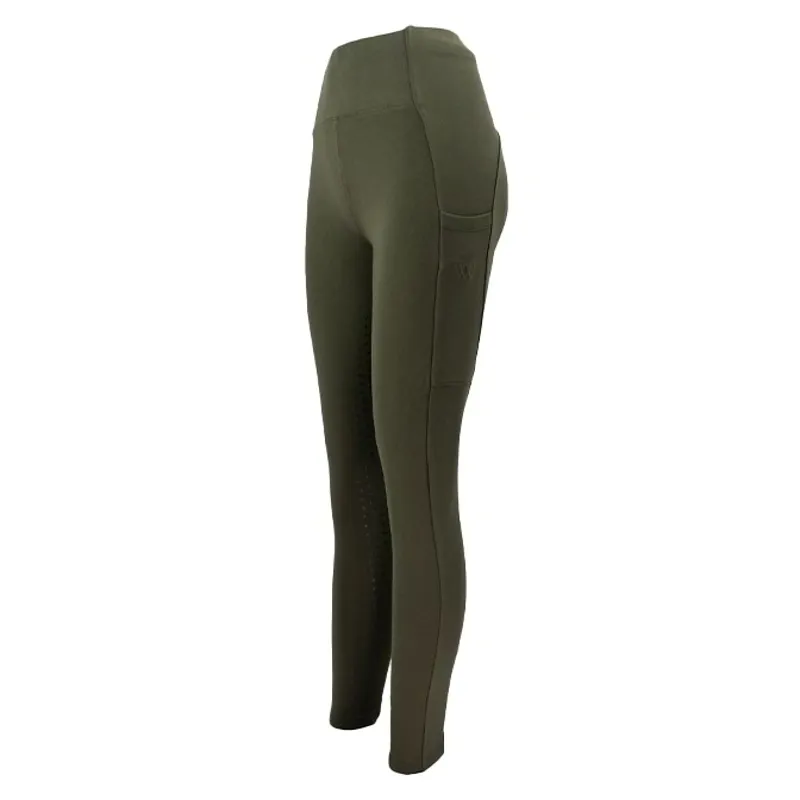 Woof Wear Winter Full Grip Women's Riding Tights - Olive