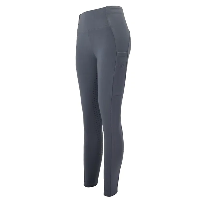 Woof Wear Winter Full Grip Womens Riding Tights - Slate