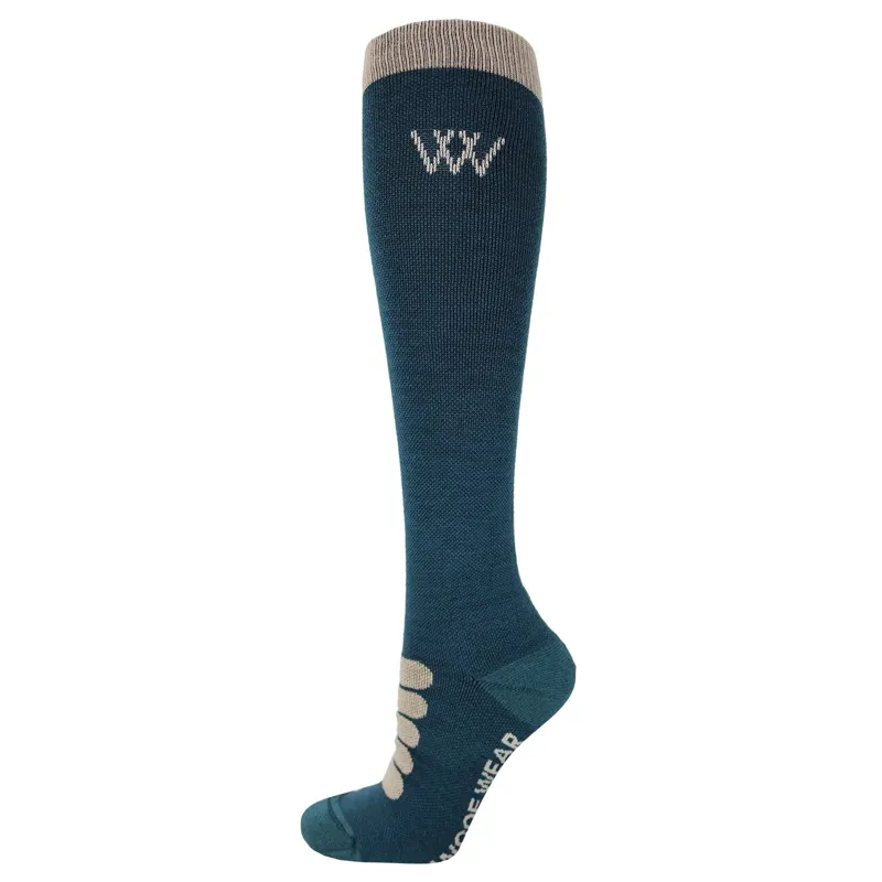 Woof Wear Winter Tech Tall Riding Socks - Petrol Stone