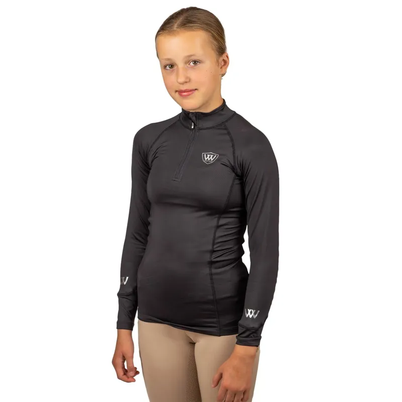 Woof Wear Young Rider Tech Shirt Base Layer-Black