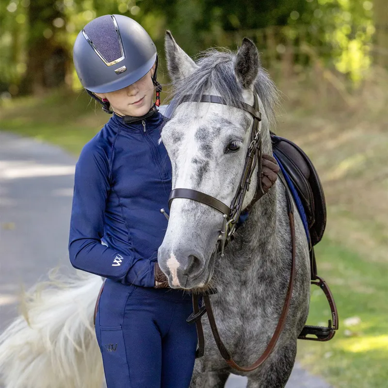 Woof Wear Young Rider Tech Shirt Base Layer - Navy-1