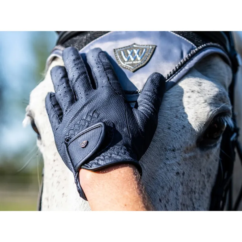 Woof Wear Competition Reintex Riding Gloves - Navy-1
