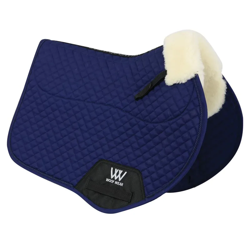 Woof Wear Vision Elegance Sheepskin Close Contact Saddle Pad - Navy
