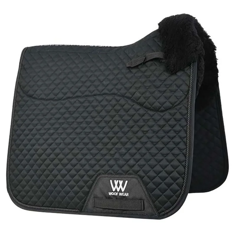 Woof Wear Vision Elegance Sheepskin Dressage Saddle Pad - Black