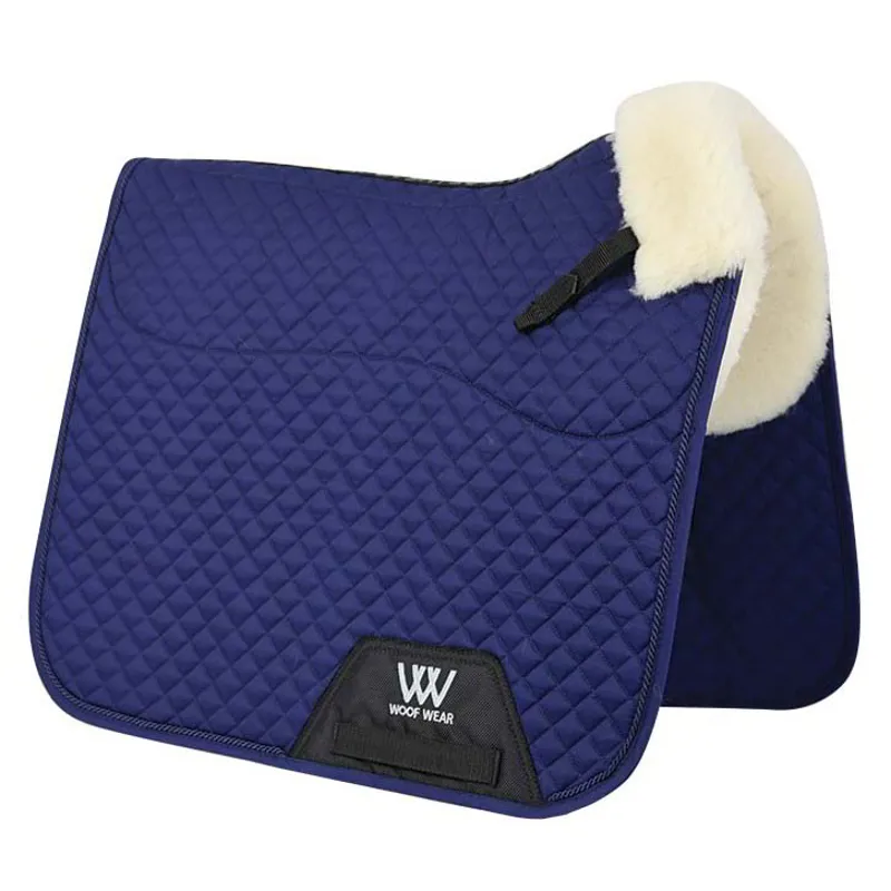 Woof Wear Vision Elegance Sheepskin Dressage Saddle Pad - Navy