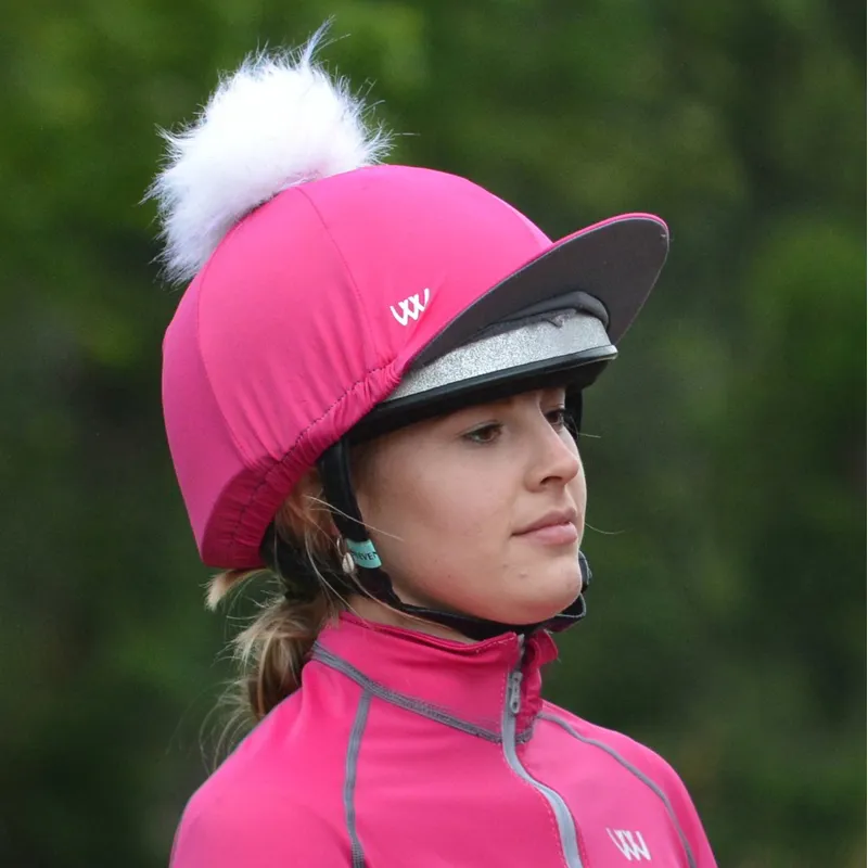 Woof Wear Helmet Cover Attachable Pom Pom - White-2
