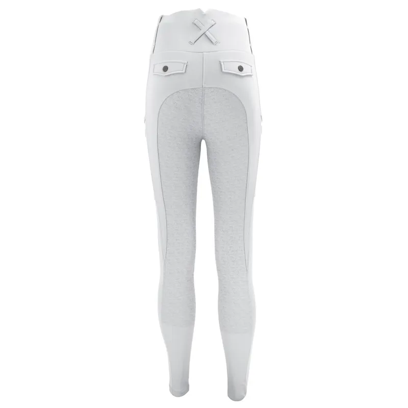 Woof Wear Competition Full Grip Women's Riding Tights - White-1