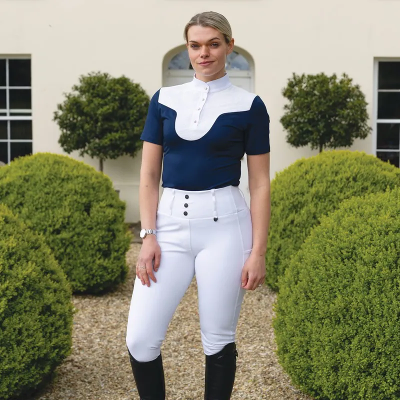 Woof Wear Competition Full Grip Women's Riding Tights - White-2
