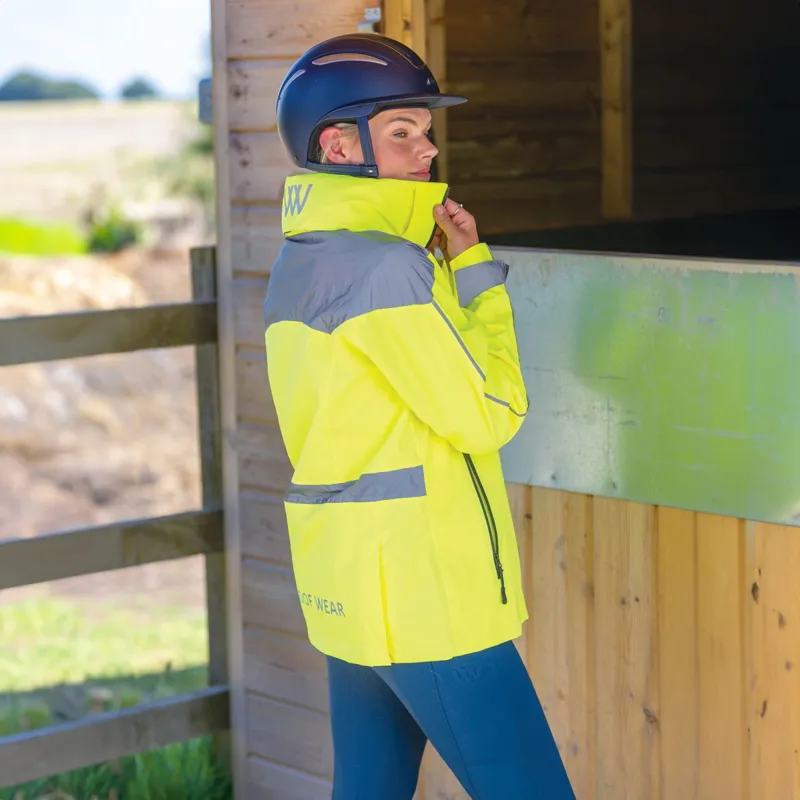 Woof Wear All Season Waterproof Unisex Riding Jacket - Hi-Viz Yellow-1