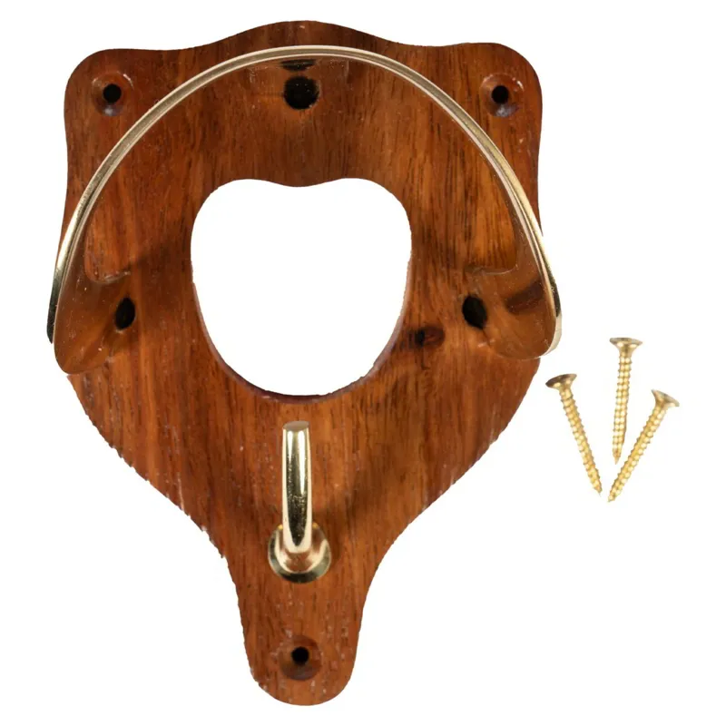 HKM Wooden/Brass Bridle Hook-1