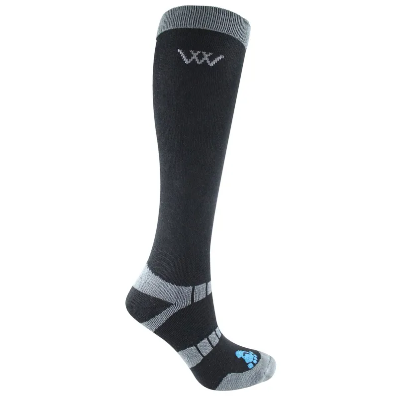 Woof Wear Bamboo Long Riding Socks 2 Pack - Black-1