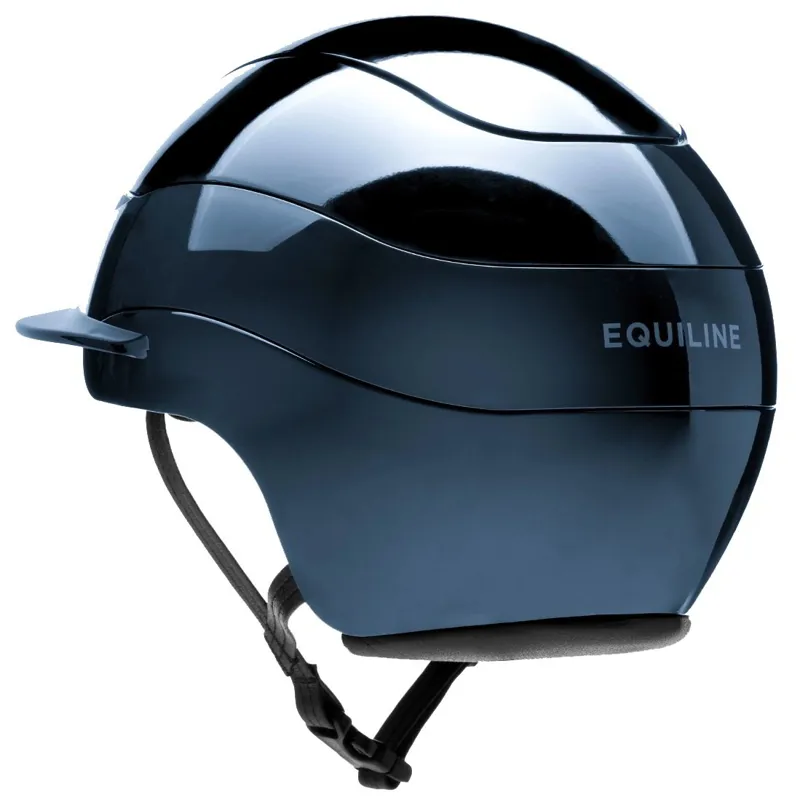 Equiline Xanto Standard Visor Riding Helmet - Glossy Blue-1