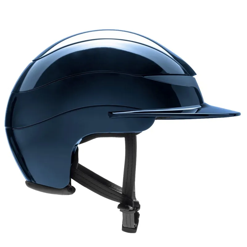 Equiline Xanto Standard Visor Riding Helmet - Glossy Blue-2