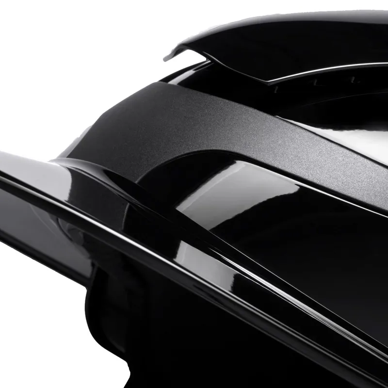 Equiline Xanto Sun Visor Wide Brim Riding Helmet - Glossy Black-4