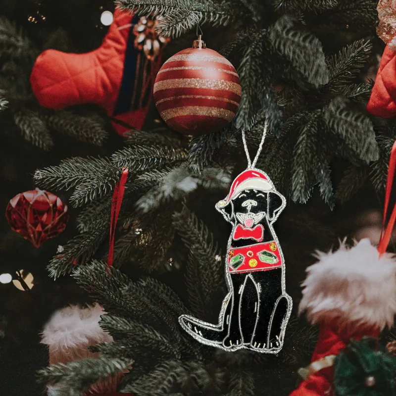 Equetech Christmas Tree Decoration - Black Lab-1