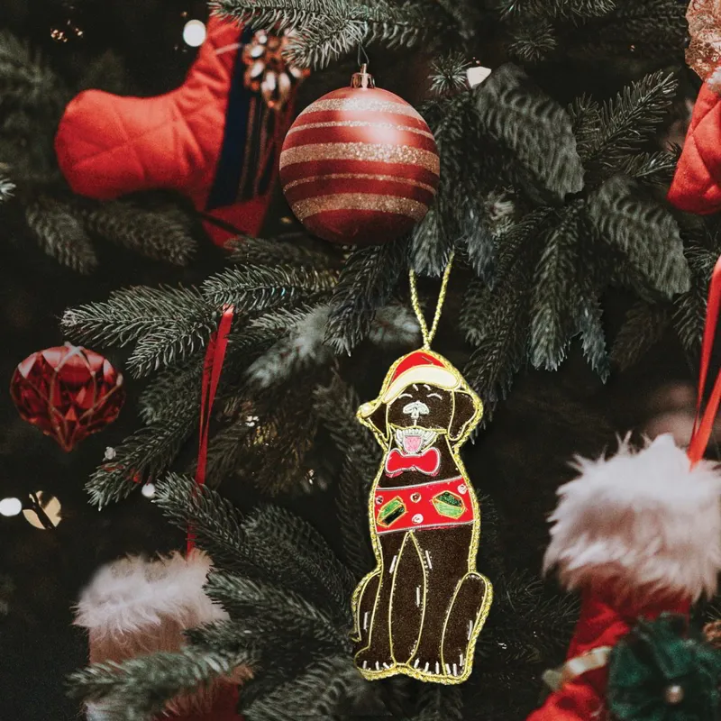 Equetech Christmas Tree Decoration - Chocolate Lab-1