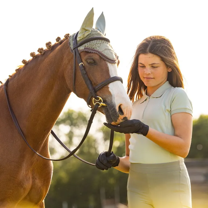 LeMieux Young Rider Junior Polo Shirt - Pistachio-4