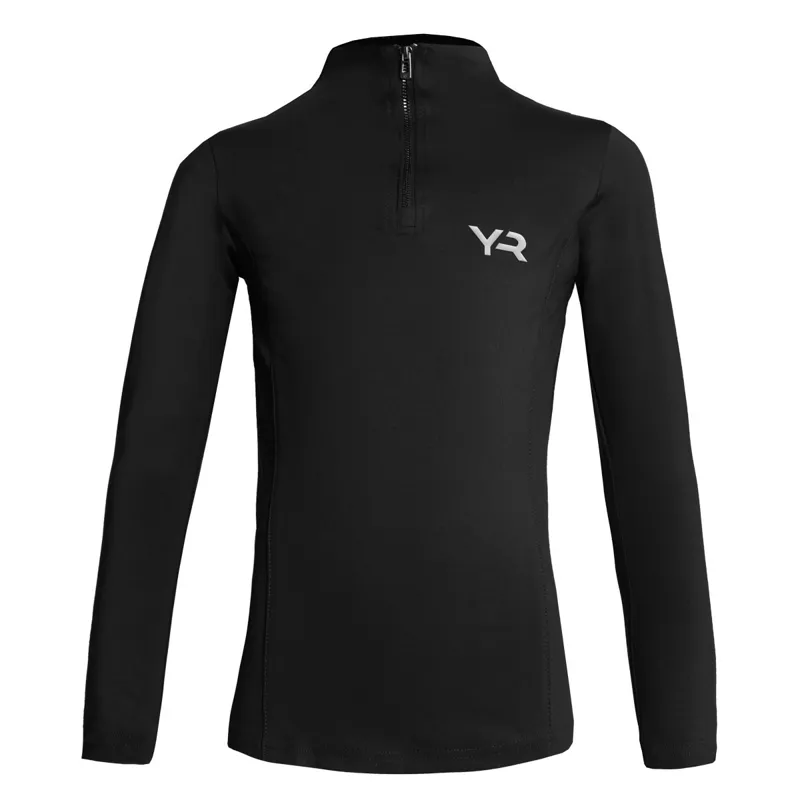 Aztec Diamond Young Rider Long Sleeve Junior Base Layer - Black-5