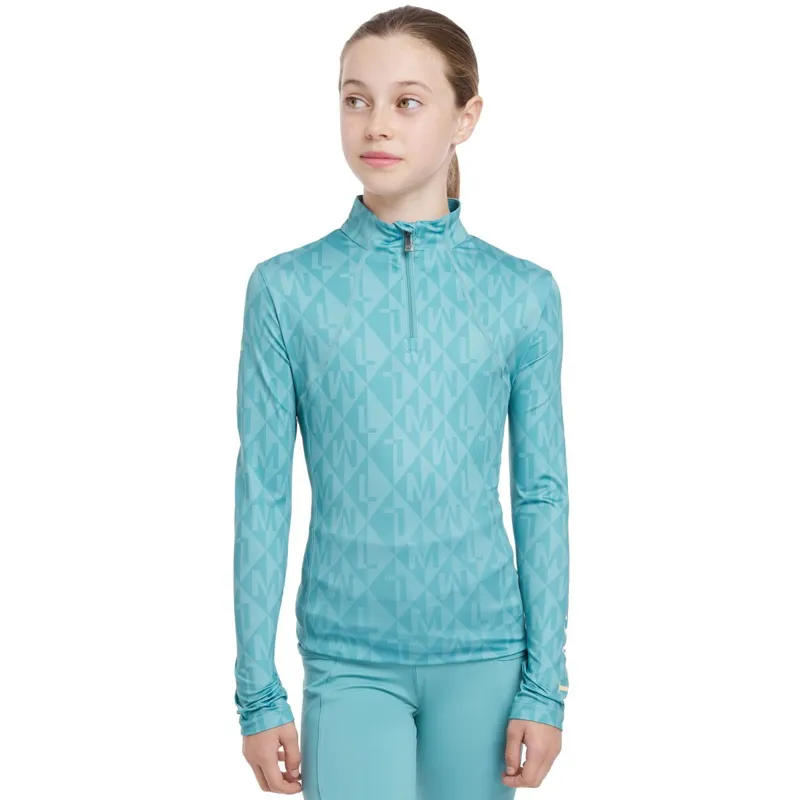 LeMieux Young Rider Clea Junior Long Sleeve Base Layer - Lagoon