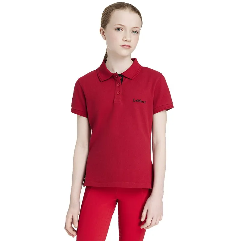 LeMieux Young Rider Classique Polo Shirt - Chili