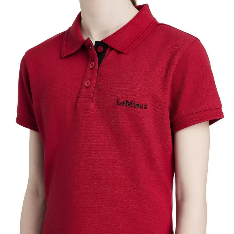 LeMieux Young Rider Classique Polo Shirt - Chili-2