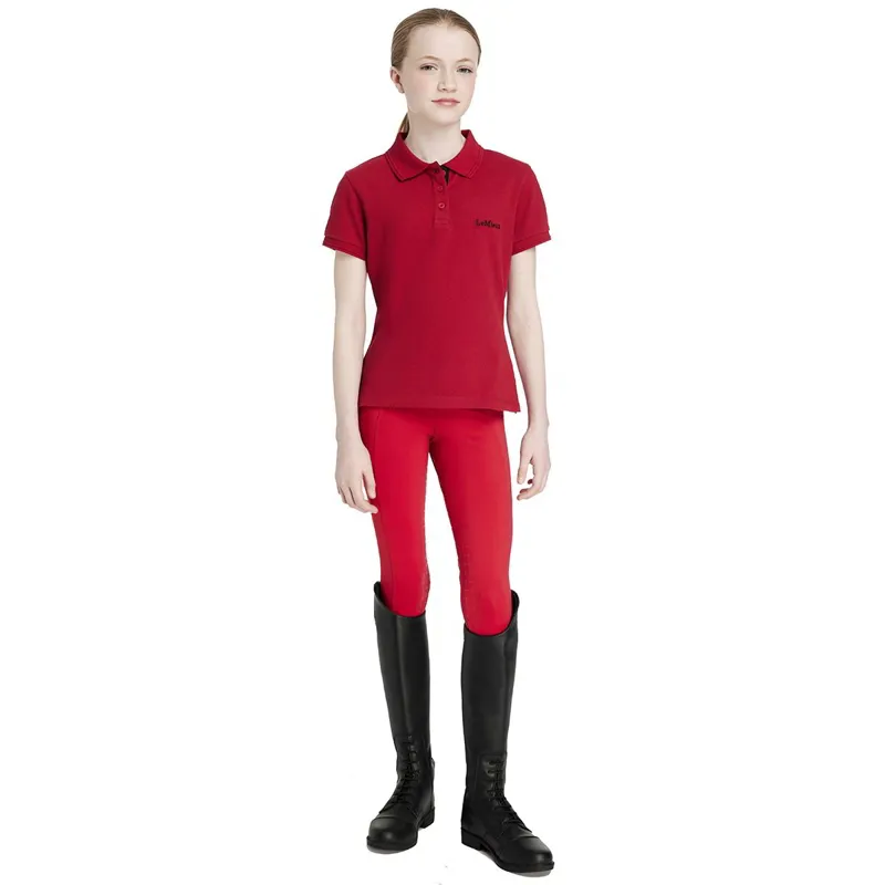 LeMieux Young Rider Classique Polo Shirt - Chili-1