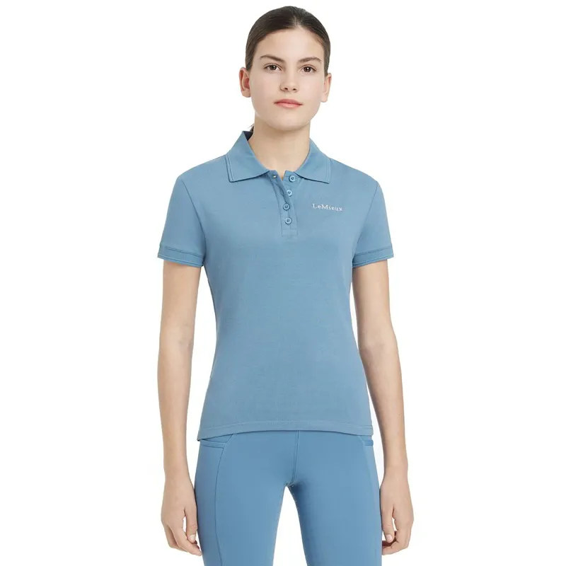 LeMieux Young Rider Classique Polo Shirt-Ice Blue