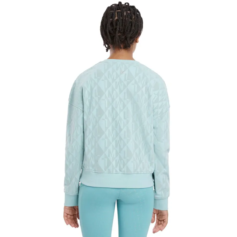 LeMieux Young Rider Clea Junior Crew Sweater - Aqua-1